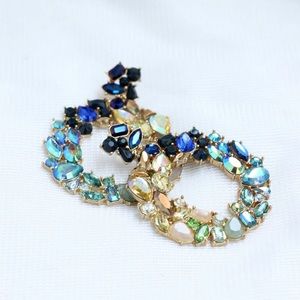 ❗️LAST ONE❗️J. Crew Multicolor Hoop Earrings Green